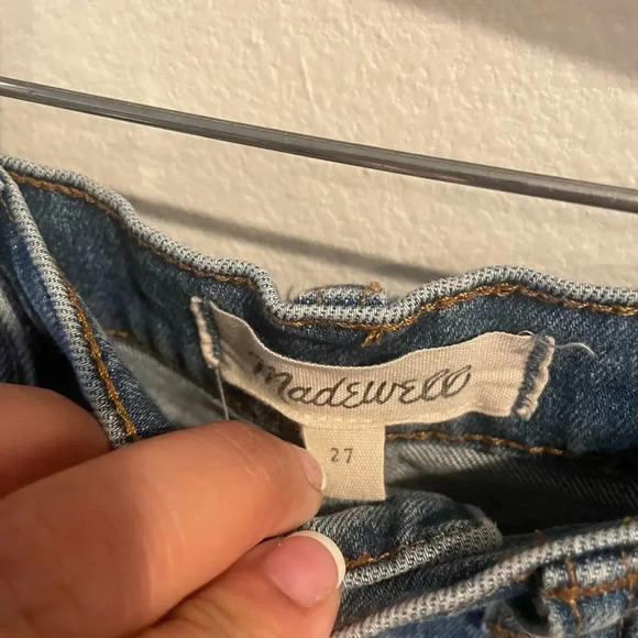 Madewell high rise denim shorts raw hem‎ blue size 27 - Picture 4 of 6